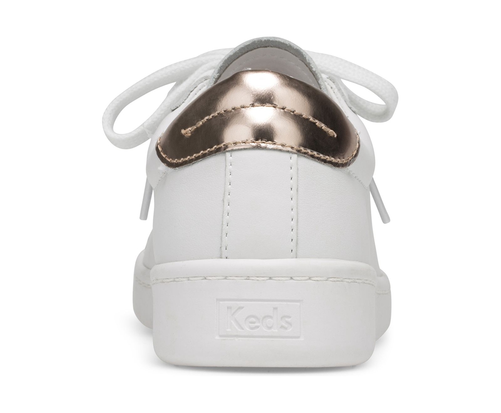 Basket Keds Femme Blanche - Ace Cuir - 074-YJRNZV